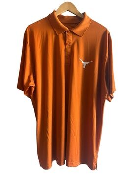 Longhorn Apparel Orange and White UT Polo Size XL
